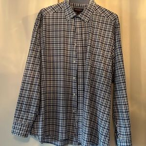Men’s Johnston and Murphy blue 💯 % cotton xxl shirt